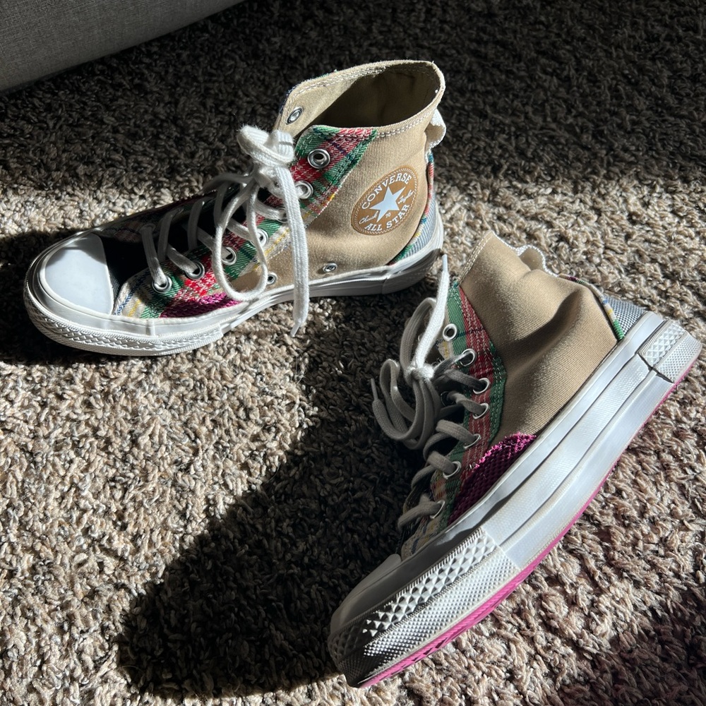 Plaid Patchwork Converse - image 4